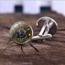Load image into Gallery viewer, Bitcoin Time Gem Fashion French Cufflinks Metal Jewelry