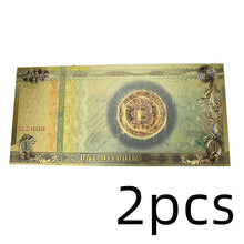 Load image into Gallery viewer, 1 Bitcoin Plastic Uv Luminous Gold Foil Plastic Coin