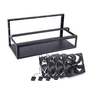 Miner Mining Frame Rig Case Up to 6 GPU for Bitcoin Ethereum Crypto Coin Currency Mining Digital Virtual Graphics Cards Holder - Mining Heaven