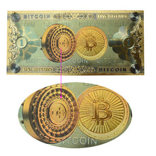 Load image into Gallery viewer, 1 Bitcoin Plastic Uv Luminous Gold Foil Plastic Coin
