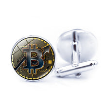Load image into Gallery viewer, Bitcoin Time Gem Fashion French Cufflinks Metal Jewelry
