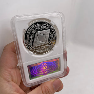 White Anti-counterfeiting Shell Digital Virtual Currency Bitcoin