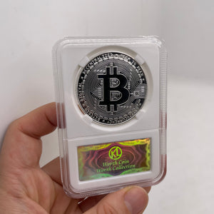 White Anti-counterfeiting Shell Digital Virtual Currency Bitcoin