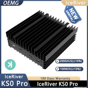 New IceRiver KS0 Pro 200Gh 100w Kas Miner Kaspa Mining Crypto Asic Miner Machine Include PSU Power Supply Ready Stock