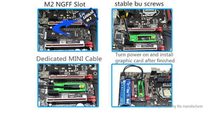 M2 NGFF to PCIe 16X Extender Riser Adapter Card - Mining Heaven