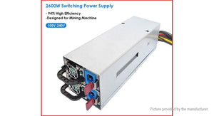 2600W Power Supply PSU for Bitmain Antminer Ethereum ETH S9 S7 L3 Mining Rigs - Mining Heaven
