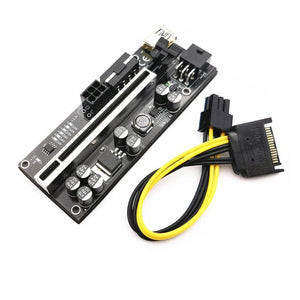 6pcs Riser 010 USB 3.0 PCIE Riser PCI Express X16 Extender Adapter 010S Plus GPU Riser Card SATA 15pin to 6pin Power Marquee LED - Mining Heaven