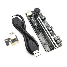 Load image into Gallery viewer, 6pcs Riser 010 USB 3.0 PCIE Riser PCI Express X16 Extender Adapter 010S Plus GPU Riser Card SATA 15pin to 6pin Power Marquee LED - Mining Heaven
