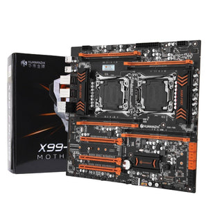 HUANANZHI X99 Dual CPU Motherboard with Dual M.2 SSD Slots Dual Giga LAN Port DDR4 RAM 3*PCI-E X16 Socket 10*SATA 3.0 Computer - Mining Heaven