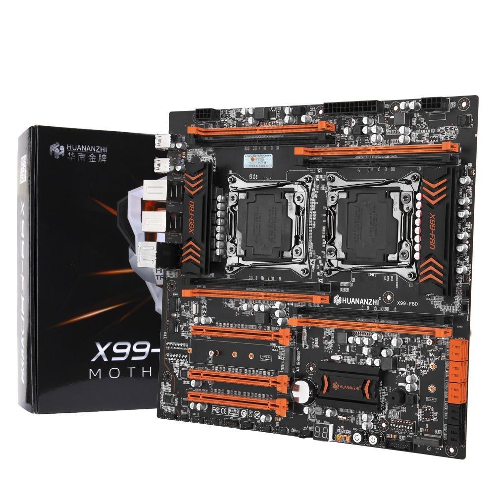 HUANANZHI X99 Dual CPU Motherboard with Dual M.2 SSD Slots Dual Giga LAN Port DDR4 RAM 3*PCI-E X16 Socket 10*SATA 3.0 Computer - Mining Heaven
