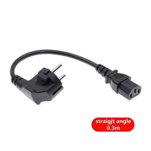 Load image into Gallery viewer, EU Plug Cable IEC C13 Computer Power Cable Extension Cord 0.3m 1m 1.5m 1.8m Euro Power Cable For Monitor PDU Antminer - Mining Heaven

