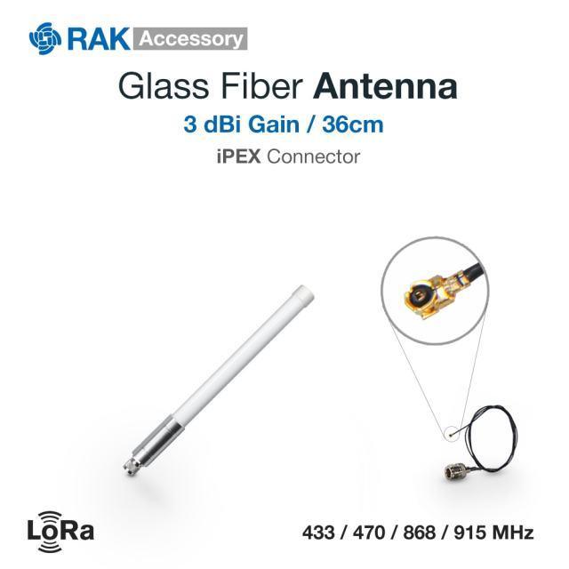 LoRa Gateway Glass Fiber Antenna 3dbi Gain Network Antenna with SMA / iPEX Connect Cable 433/470/868/915MHz for Helium Miner - Mining Heaven